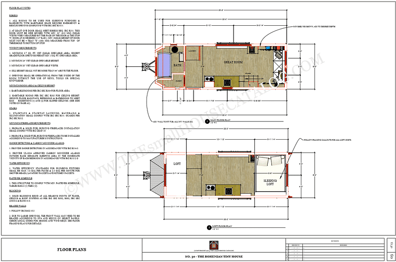 plan dimensions maximales tiny house