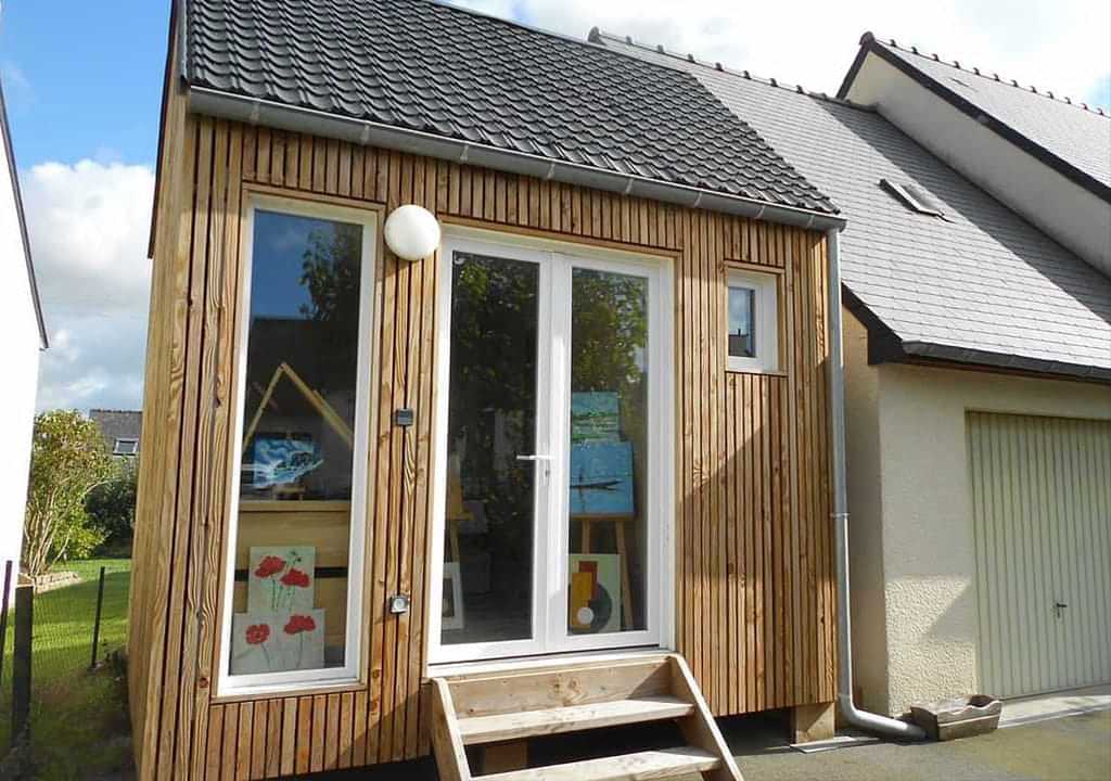 cube en bois extension de maison annexe studio de jardin greenkub