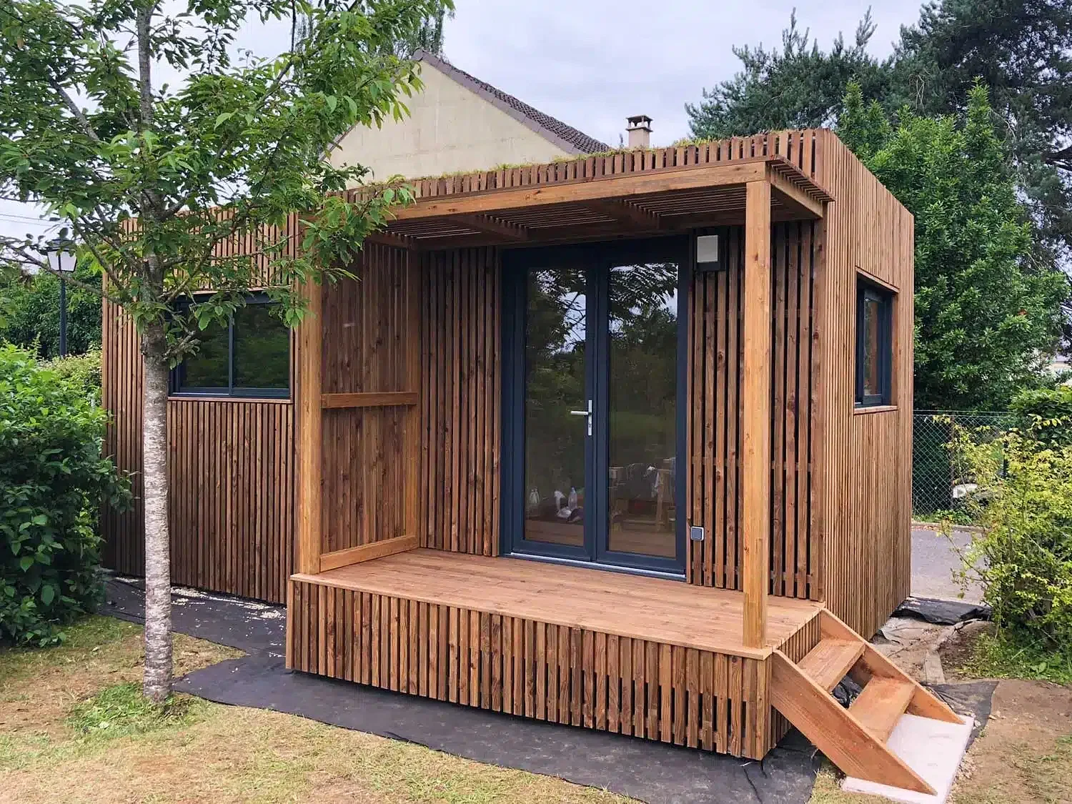 Studio de Jardin 20m2 en bois sans permis de construire - Greenkub